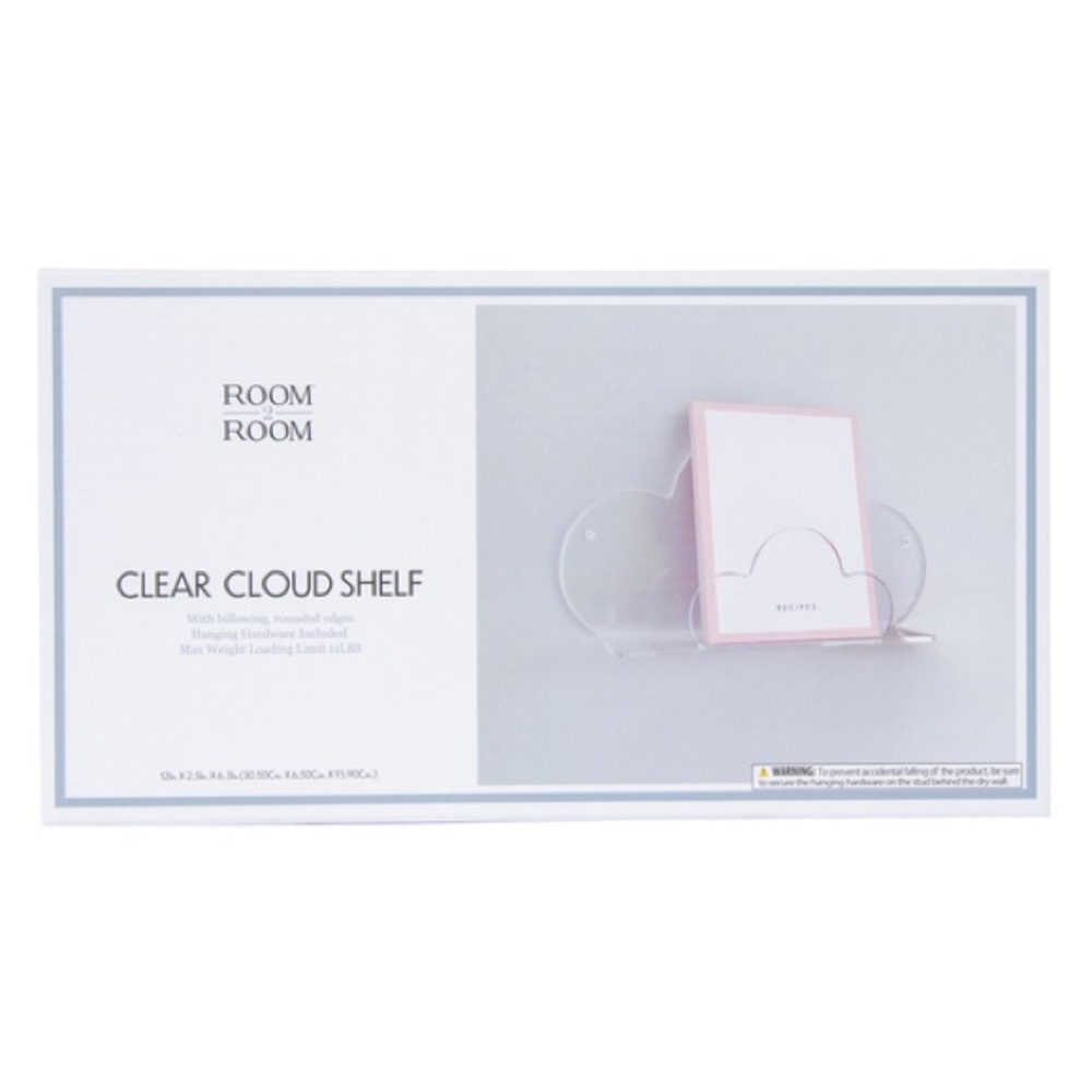 12” Clear Acrylic Cloud Shelf with Hardware | New In Box